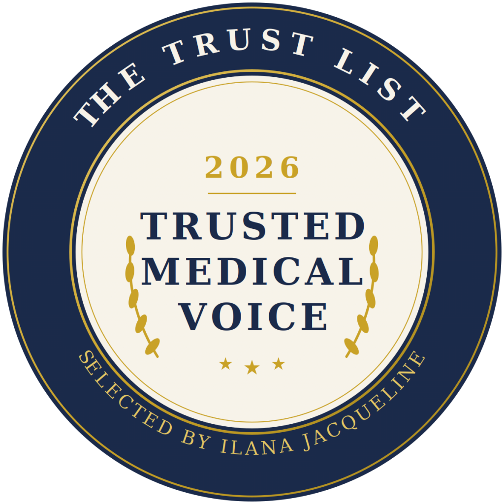 The Trust List 2026 official badge — Trusted Medical Voice, selected by Ilana Jacqueline
